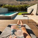 Zoe Sugg Instagram - Thought I’d share some photos from our recent babymoon! We headed to Rhodes and stayed at @casacookhotels which we’d seen Alfie’s fam visit earlier in the year and we instantly knew we’d also love it there. We weren’t looking for a city break or anything with activities (hello third trimester) so somewhere where we could just relax, get massages, read books, dip in the pool & eat delicious food for 5 days was the answer and it was perfect for that! (I’m still thinking about their breakfast buffet) 1. 28 week bump! I don’t feel like I’ve taken half as many photos of my body & bump this pregnancy so we made sure we got some whilst we were away. I actually have a photo wearing this same swimming costume when pregnant with Ottie at around 26 weeks so it’s nice to have them both! 2. Bumpin bumpin. Side note, this swimming costume was an Asos special about 3 years ago and it’s still one of my favourites. Something about the cut that is so flattering and comfy, even with a growing bump! 3. Did a LOT of this! I’m about 300 pages into this book and LOVING it, have you read it? 4. Ate a lot of this, and now I must find somewhere in brighton that sells it 🕵️‍♀️ (or attempt to make it myself…) 5. Off to breakfast! 6. The main pool area. Loved the mountain backdrop 7. Another off to breakfast shot 8. I pretty much lived in this little section of the pool to keep me and bump cool 9. Off to dinner this time 😂 10. Chilling ☀️ Casa Cook Rhodes
