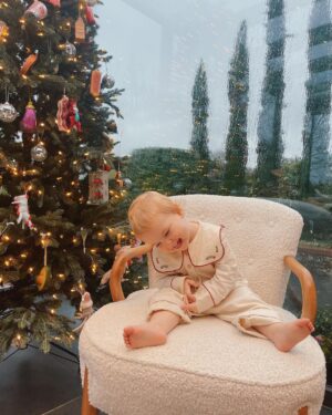 Zoe Sugg Instagram - Just spreading some festive cheer with these photos of Ottie that I took the other day in her adorable Christmas pjs. She’s such a little character and it’s so lovely to see. Hope you’ve enjoyed seeing a little more of her in vlogmas over the past couple of weeks 🥰
