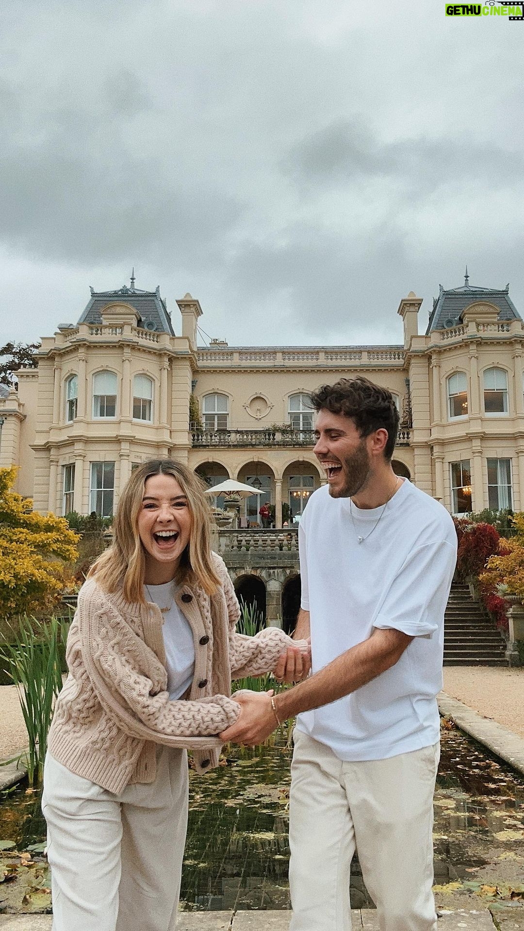 Zoe Sugg Instagram - Celebrated 10 years with @alfiedeyes yesterday at the gorgeous @beaverbrook hotel! Can you believe it’s been an entire DECADE? And what a decade it’s been ♥️ And yes, we do look like a pair of matching bellends because Alfie basically copied my outfit & then I put on the same pair of shoes 😂