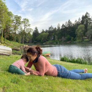 Zoe Viccaji Instagram - Taking in the green with my heart and other half ❤️ @kamalkay