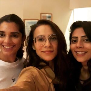 Zoe Viccaji Instagram - Love these goofs! @sanammody @meherjaffri