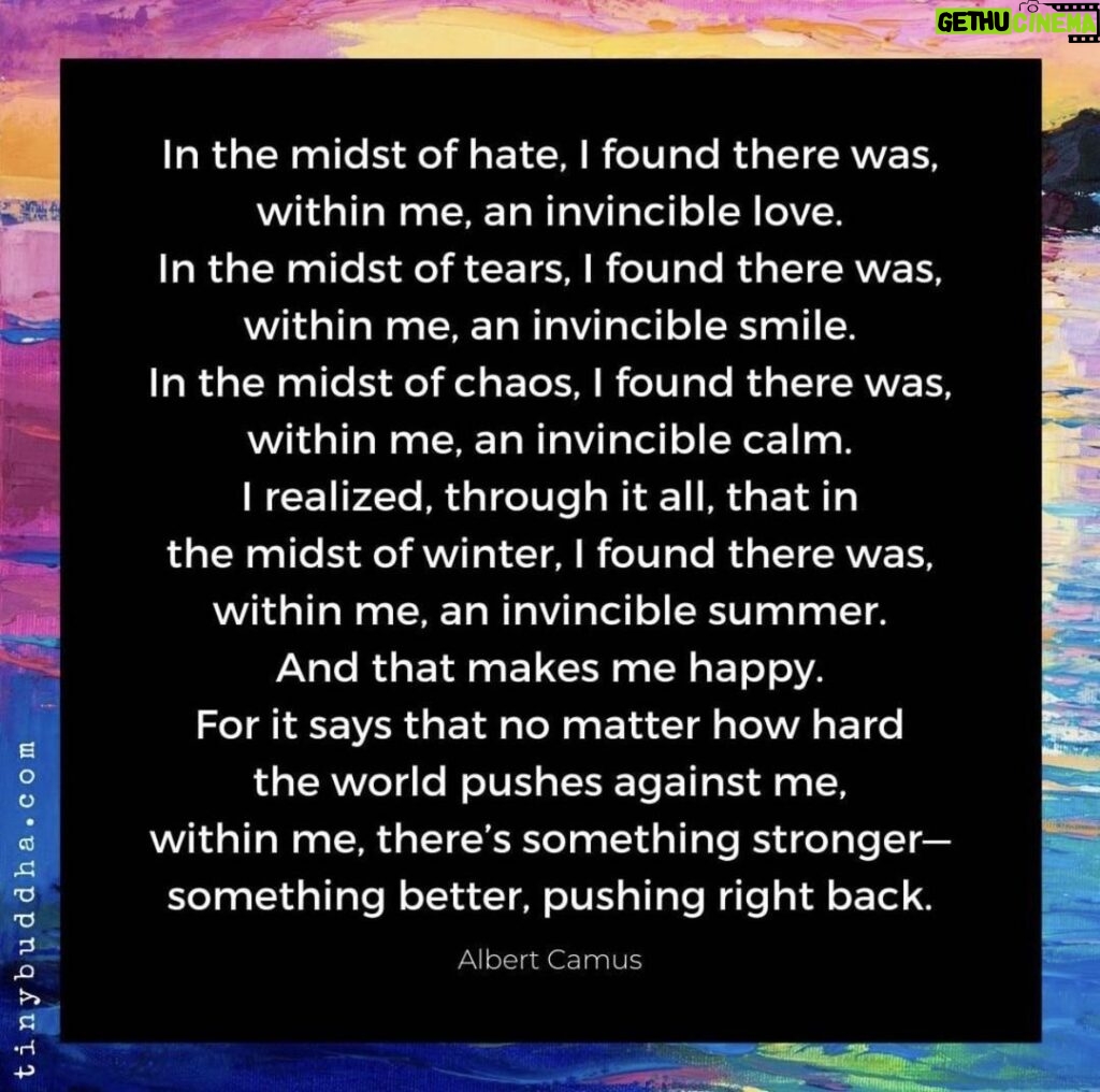 Zoie Palmer Instagram - I love this, and I do believe If we look, really look within, we find there is an invincible all of it ❤️