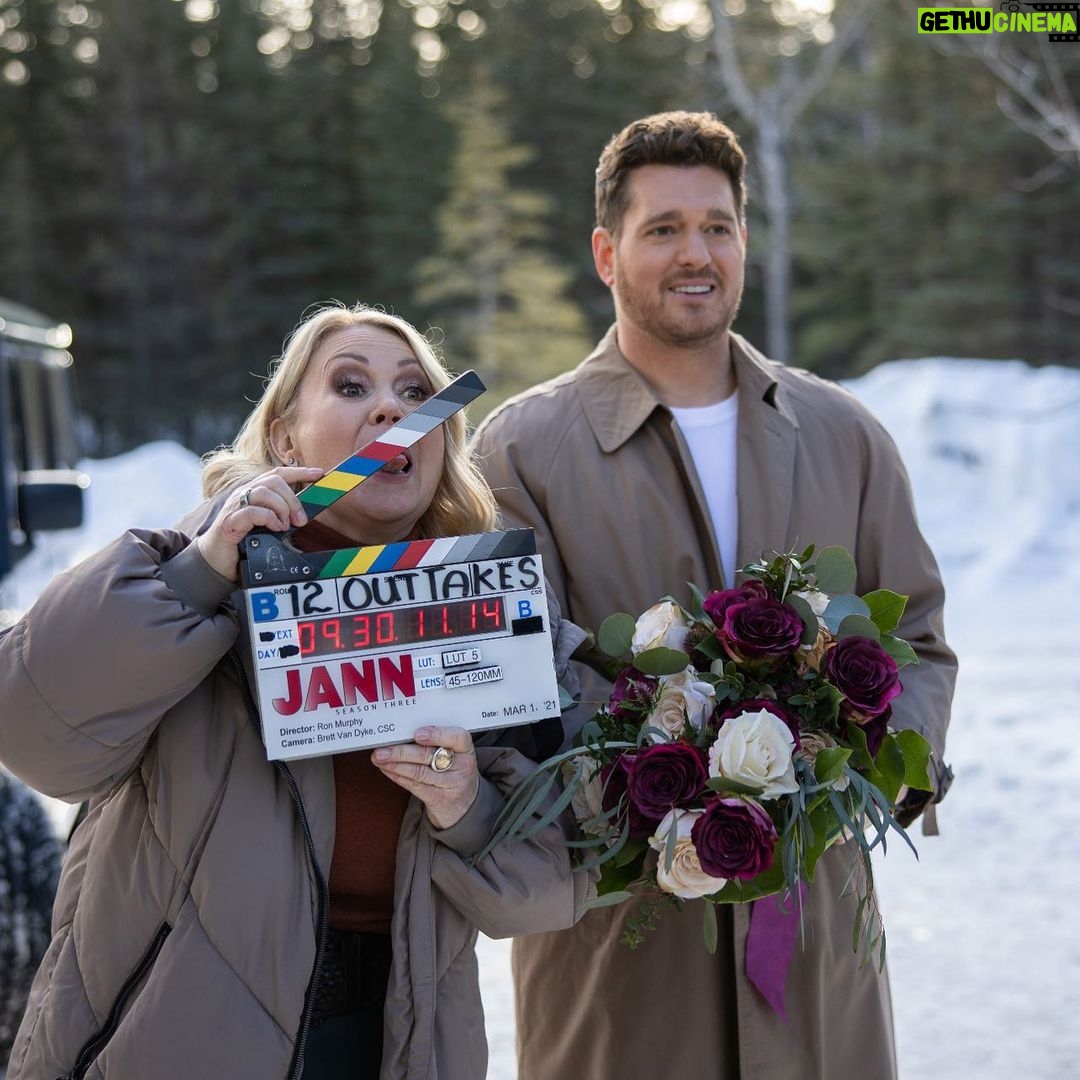 Zoie Palmer Instagram - In the season finale of JANN, Jann’s menopause gets reversed all thanks to Michael Buble, so I mean that seems fun, and possibly uncomfortable… Season finale of JANN Monday at 7pm on @ctv @janncreators @ctv_pr