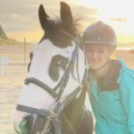 Zoie Palmer Instagram - Thank-you to @crindlestables for a most incredible day on a sunset horseback riding trek along the beach 🇮🇪 And a big thank-you to “Captain” the horse, who took very good care of this novice rider. Donegal, Ireland