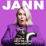 Zoie Palmer Instagram - Sometimes you gotta put on your purple blazer and hold up your skunk! JANN season 3, Sept 20th on @ctv