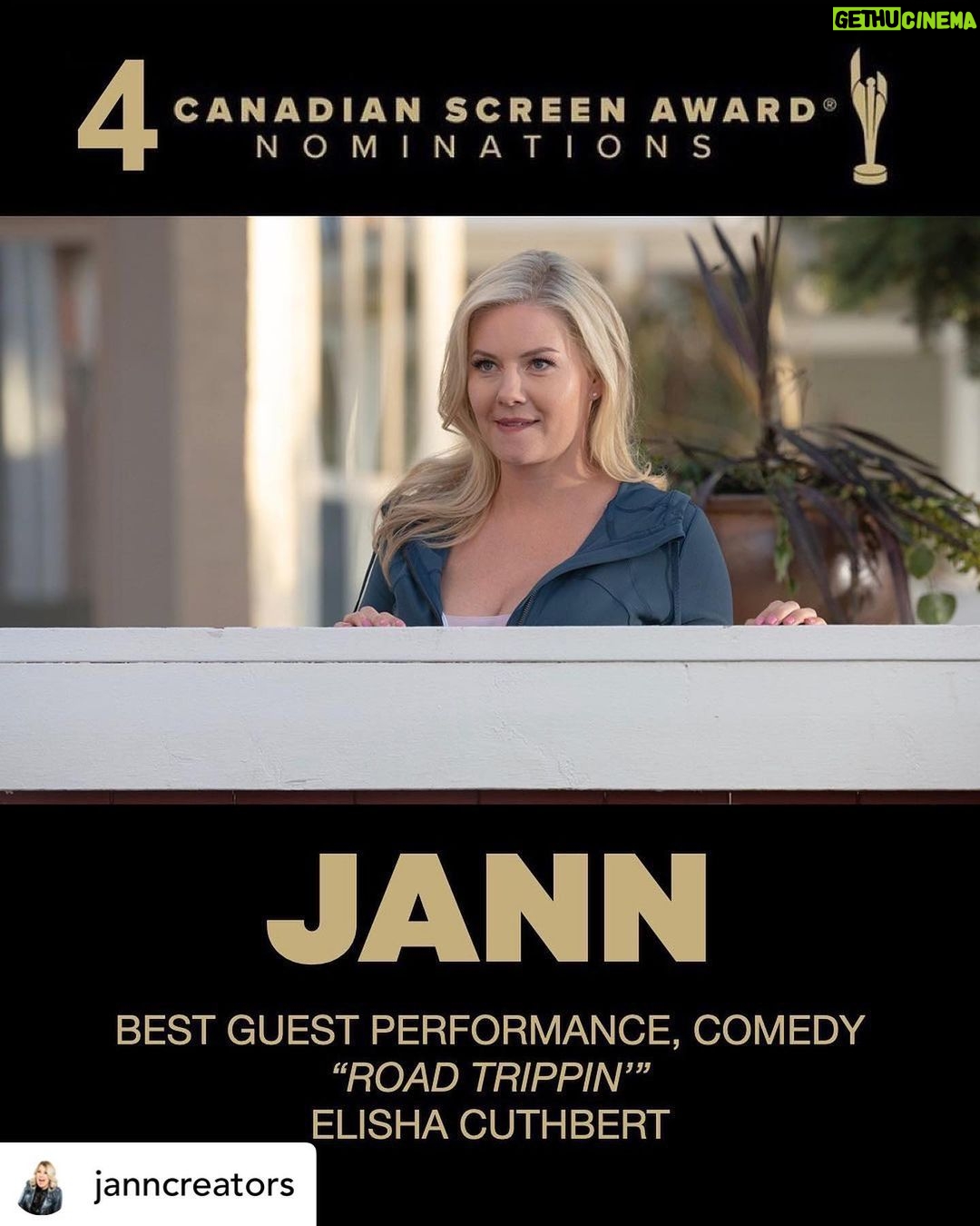 Zoie Palmer Instagram - Huge congrats to these JANN peeps for their @thecdnacademy nominations!! Love you guys, so well deserved!!! ❤️