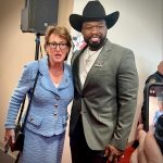 50 Cent Instagram – Here is me and Kim Ogg at the Rodeo. 👀look my brother if you do somebullsh!t in Harris County, you going to jail. 😆she standing on business. @bransoncognac @lecheminduroi