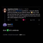 6LACK Instagram - celebrating love & life 🖤 keep it up 💐