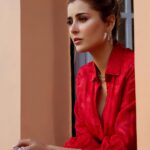 Aïcha Ben Ahmed Instagram - Lady in red Is dancing with me Cheek to cheek … Stylist @youmnamoustafa Dress @carolinaherrera Jewelry @houseofglamourjewellery 💄 @sohakhoury 💇‍♀️ @malaksamy_1 from @alsagheersalons #aichabenahmed #actress #theaffair #reddress #carolinaherrera #fashion #shoot #عائشة_بن_احمد #عائشه_بن_أحمد