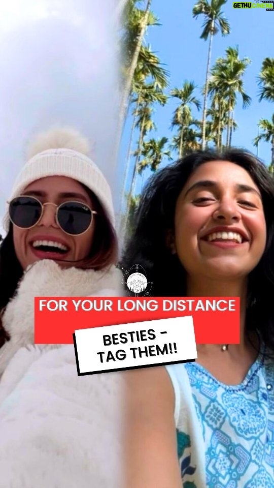 Aakriti Rana Instagram - Share this with them❤️! Aakriti and I live in the same city but can literally NEVER meet cuz one of us is always traveling haha!🤣 So this is how we decided to connect 😛 We had so much fun making this video!! At least through a transition we could be in the same place. It’s crazy how technology lets us vibe together without any limitations!🤪  From snowy mountains in Montana, USA to sunny Chikmaglur, Karnataka - beautiful right?!! You can recreate this too! It’s super simpleeeee✅ Now go TAG your long distance bestie in the comments below to remind them how much you love them!!!❤️ IB: @shirazkook and @jordan_rand [TravelAmore, Travel, friends, fun, Reel trends, trending reels, 2024 trends, entertaining, Travel aesthetic]
