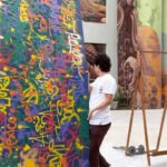 Aarón Díaz Instagram - El jueves terminamos la primera ronda del promo tour creando esta pieza con nuestros amigos de @montanashopqueretaro en el Museo de Arte Urbano de México en Querétaro 🎨🌵 ¿Que les parece!? Museo De Arte Urbano De México