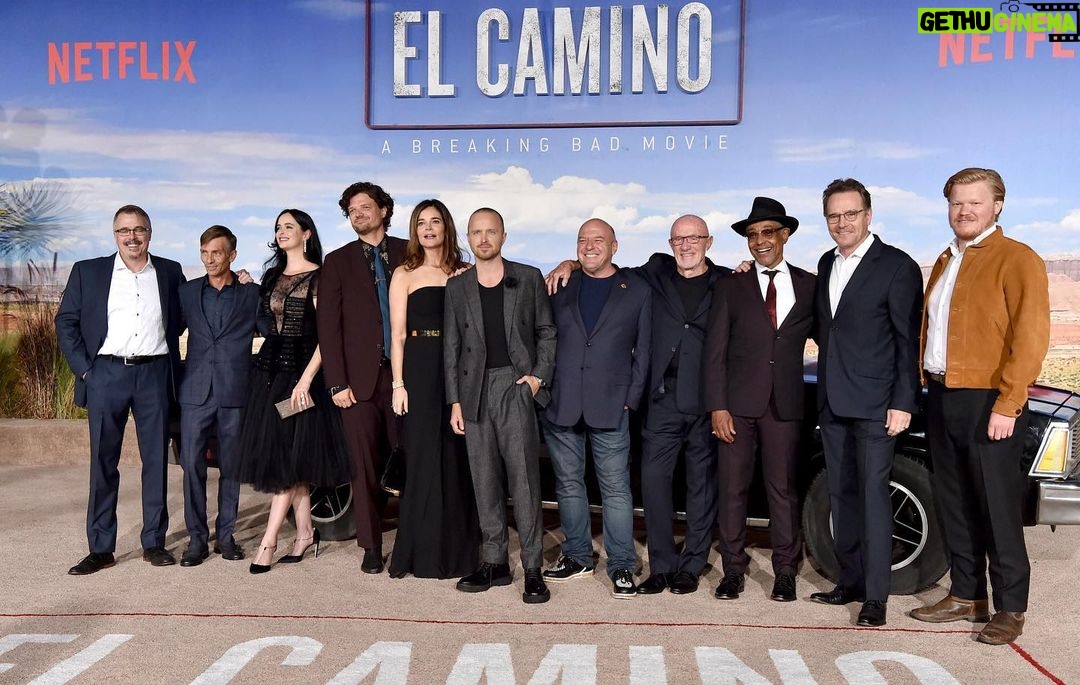 Aaron Paul Instagram - What a big night for us last night. Congratulations to everyone involved for taking home the big win at the @criticschoice awards. El Camino was such a passion project for all involved and it was a dream come true to dive back into the Breaking Bad universe. I love you Vince. You absolutely crushed it. Everyday you were over prepared and a joy to be around. I love you @netflix. Thank you for giving us a home. Well done everyone.