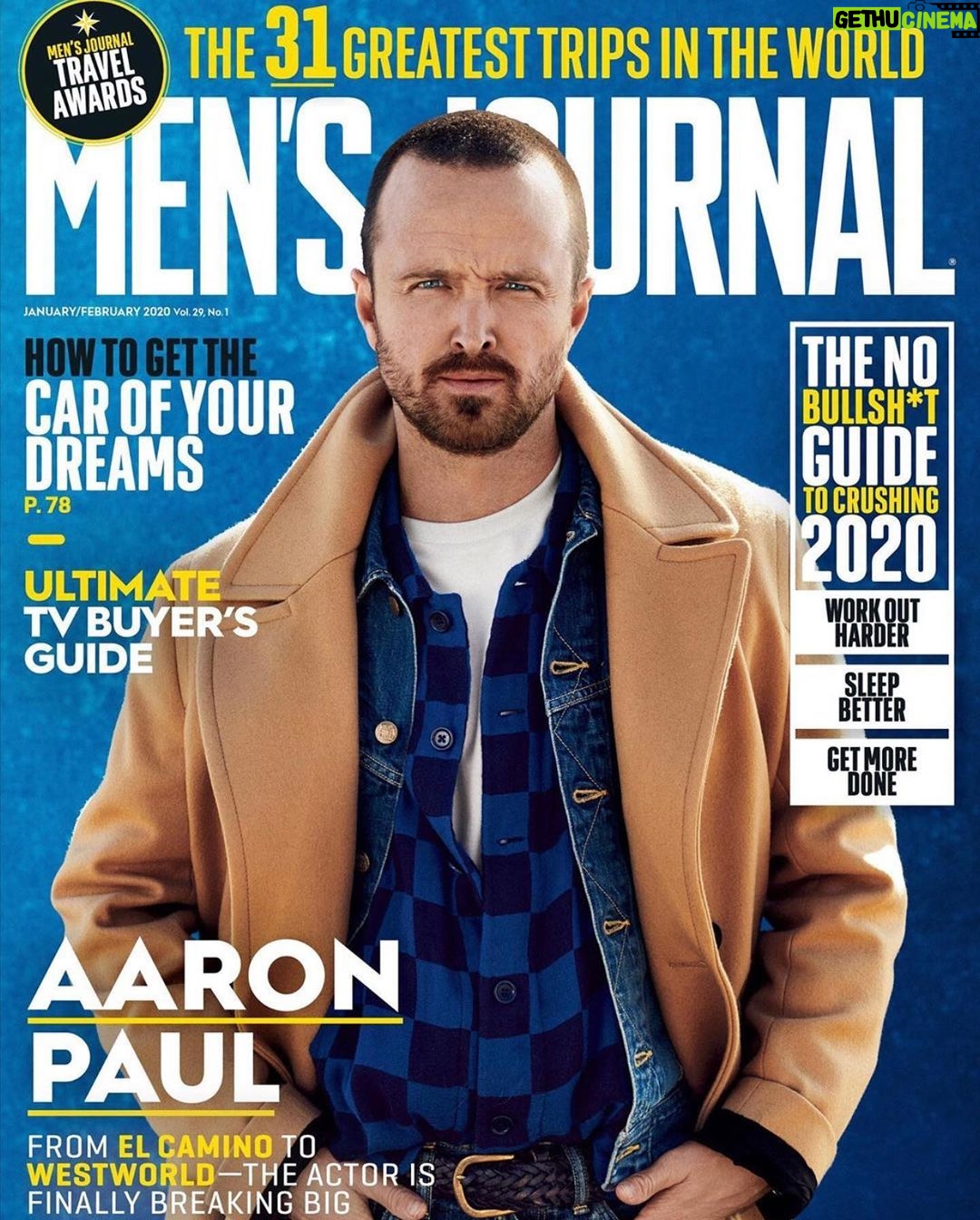 Aaron Paul Instagram - I had the best time on this shoot. Thank you @mensjournal and everyone else involved for making this happen. On news stands now. π₯ Photographer: @ericraydavidson Styled by @markanthonystylist Grooming by @danielepiersonsbeauty Set design by @woodenladder Creative director David Schlow @schlizam Photo director @jennsantana Produced by @crawfordandcoproductions