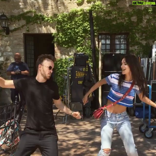 Aaron Paul Instagram - Love this lady so much. @emrata you killed it this week. Almost done with our film Welcome Home and decided to share our signiture dance move. Here's to the weekend people. Enjoy it everyone. ❤️🍷🍷🍷...🍷