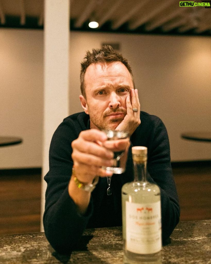 Aaron Paul Instagram - Who are you raising a glass with this evening? Cheers my friends.🥃 #ItsMezcal