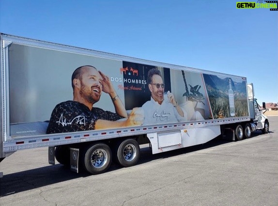 Aaron Paul Instagram - New @doshombres trucks heading your way America! Just in time for national Mezcal day tomorrow. A day I will be celebrating until I die. Well, I celebrate Mezcal everyday so that’s obvious.🥃 So damn proud of what this beautiful brand has become! We have built a spirit that slowly the world is now able to enjoy and not only are we bringing this artistry that our maestro Gregorio Velasco created to the rest of the world but we are keeping our hands forever raised to whatever our incredible village San Luis Del Rio may need. We are here for you and we can’t thank you enough for your undying support to help bring this beautiful spirit to the world. 🙏 Also, we are officially on the shelves of Mexico! 🇲🇽 Has been a long road but we were able to make it happen. Thank you for the support everyone! Couldn’t have done it without you. It’s only just the beginning. Remember, take your time and drink it well. Cheers friends! 🥃 @doshombres #ItsMezcal #Mexico #Oaxaca 🥃🚀