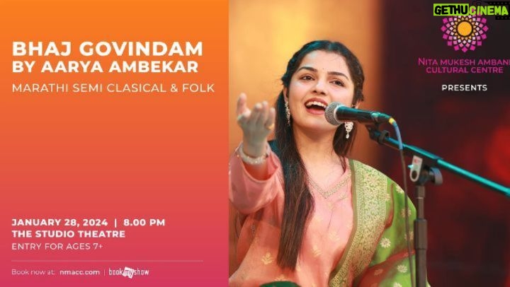 Aarya Ambekar Instagram - #Latepost #NMACC #SoloSemiclassicalconcert Got to present a newly conceptualized show at the NMACC recently wherein I presented different folk music and semi classical compositions across India, lyrically dedicated to Lord Shri Krishna. Had an absolutely amazing time performing in front of full house music enthusiasts, who were kind enough to reward our efforts with a standing ovation!πβ€οΈ Thank you @nmacc.india for having me and thanks to everyone who attended!! Wish to do more such theme based concerts!!π Wonderful accompaniment by @prashantpandav @sudhanshugharpure @anaygadgil2024 @adityaapte @prathameshtaralkar Nita Mukesh Ambani Cultural Centre
