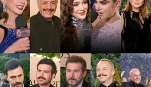 Abed Fahed Instagram - مجموعة من الاصدقاء الزملاء التقينا بالمهرجان الرائع الذي ضم كبار النجوم العالمين وتم الاحتفال الكبير بنجمة العالم العربي
  السيدة منى واصف
.
Fashion Designer: @ramisalamoun 

#joyawards #actor #star #tv #abed_fahed #2024