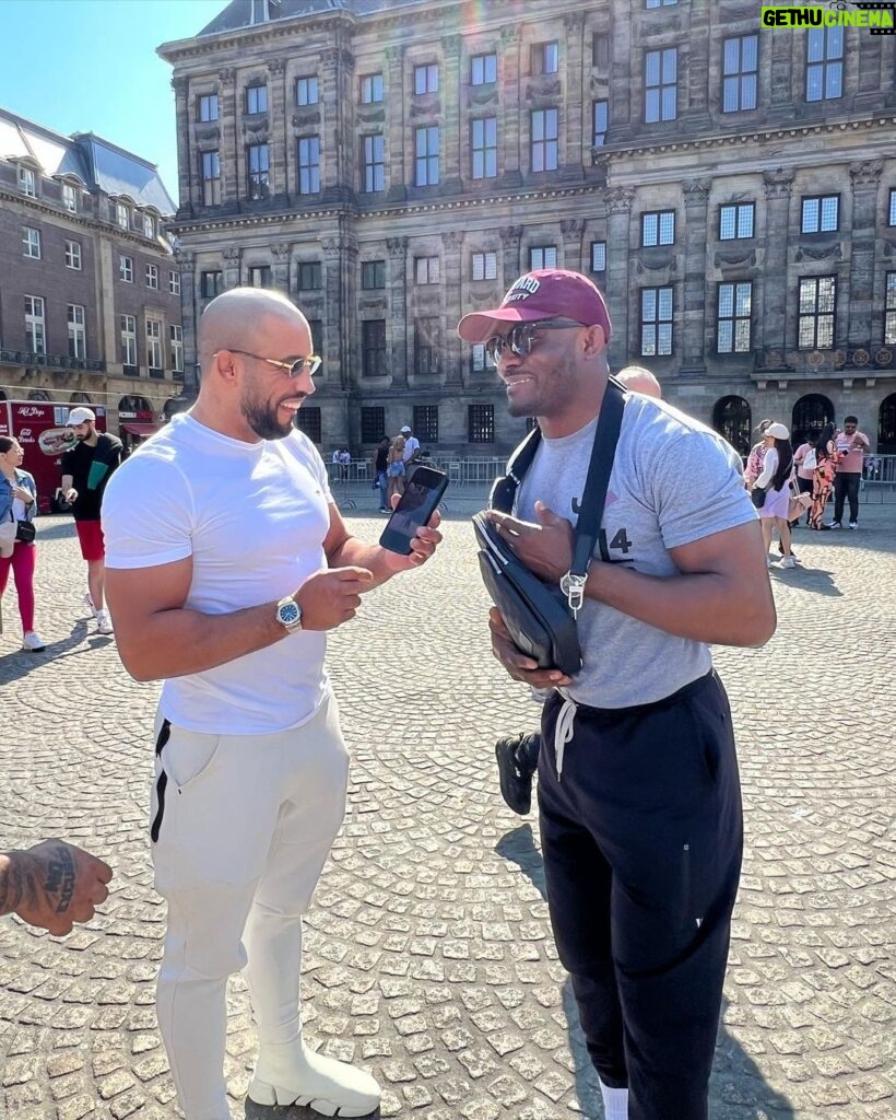 Abu Azaitar Instagram - Back together with my brother @usman84kg here in Amstrdam 🤲🏼🇲🇦🇳🇬 Amsterdam, Netherlands