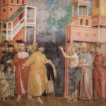 Achille Lauro Instagram - San Francesco. La celebre scena attribuita a Giotto in una delle storie di San Francesco della basilica superiore di Assisi. Il momento più rivoluzionario della sua storia in cui il Santo si è spogliato dei propri abiti e di ogni bene materiale per votare la sua vita alla religione e alla solidarietà. • Creative Director: @directedbyachillelauro