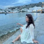 Adaa Khan Instagram - Peace beyond all!! 😇 . . 🧜‍♀️- @angelcroshet_swimwear 🤍💙 #traveldiaries #travel #travelgram #mykonos #greece #adaventure #adaakhan #travelholic