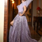 Adaa Khan Instagram – Glittery… Shimmery!! 💜💜
.
.
📸: @sk_.click 
💄: @mehekuuu
👗: @ritussecondskin 
📍: @bookrecce.locations 
.
.
#fashiongram #style #instadaily #lookbook #mondaymagic #fashionlikeadaa #adaakhan 
[Fashion, Gowns, Outfit Inspiration, Glam]