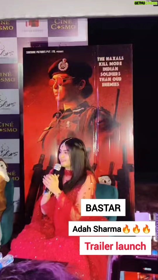Adah Sharma Instagram - BASTAR - THE NAXAL STORY shoot se pehele hum Danteshwari mata ke mandir gaye they. Sharing a special moment from the trailer launch ❤️🙏 Thank you aap sab jinhone itna pyar Diya hai trailer ko .. 15 th March ko milte Hain theatres mein ❤️