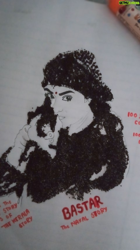 Adah Sharma Instagram - It's tea leaf ( Chaipatti ) Drawing π€ Actually, it's my habbit to try something unique always so i βΊοΈπ€ In Frame :- @adah_ki_adah from Bastar ( The Naxal Story) @the_rv_arts βπ» #artoftheday #bastar #thenaxalstory #adah #adahkiadah #sketch #draw #createdby_rv π How's it ?? Painting