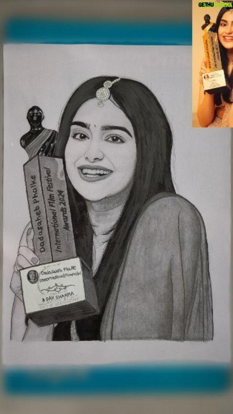 Adah Sharma Instagram - Adah sharma di ka 2nd sketch ✍️ Rate it guys😍 0 out of 10 👈🏻❤️🥰 . #adahsharma #keralastory #kerala #art #instagram #instadaily #instareels #sketch #drawing #painting #artist #viralvideos #viralreels #yourdipanjan_ #mitul #aratrika_official_