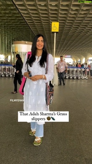 Adah Sharma Instagram - .🌳 Grass chappals of @adah_ki_adah . .The elegance in simplicity is beautifully mirrored in the refined choices of Adah sharma, .@adah_ki_adah showcasing a sophisticated taste that transcends opulence. . . . #adahsharmafan #queenofhearts #simplicity #perfect #elegent #indiantraditionalwear#trending #bollywood #celebrity #fame #fan #youthicon #love