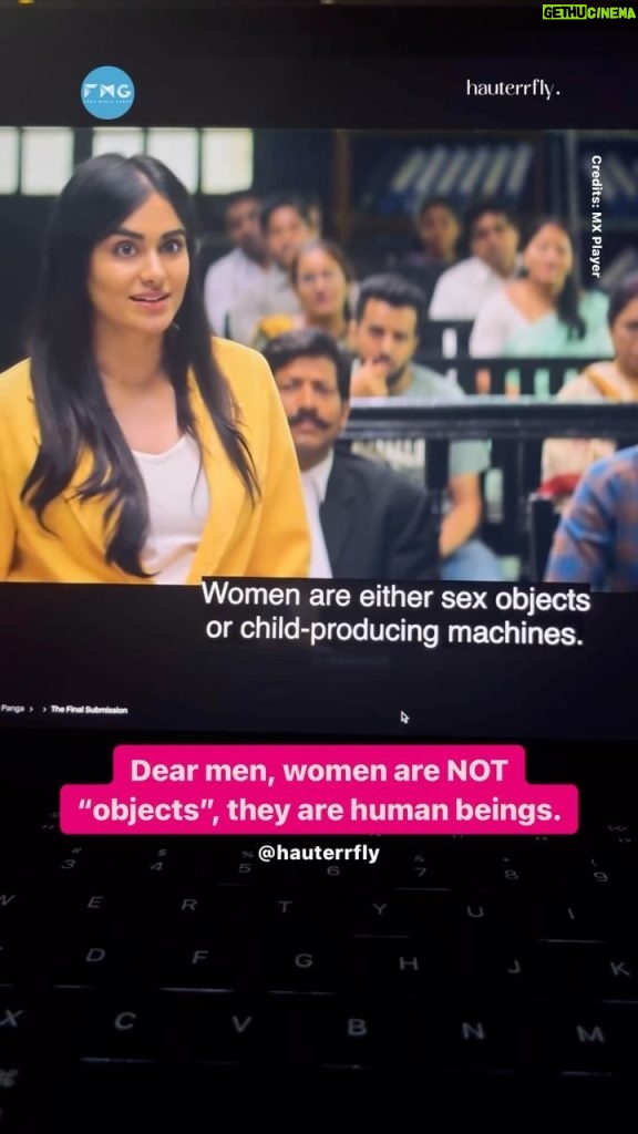 Adah Sharma Instagram - It’s high time women are treated as equals & not objects meant to please others. Credits: Pati Patni Aur Panga / @mxplayer (Adah Sharma, Feminism, Equality)