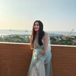 Adah Sharma Instagram - Posing with the 4.5 billion year old star -The Sun ☀️ . . Wearing @guldavari_one 👗 @ishreen_vadi