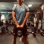 Adam Demos Instagram - Kook and a kettle bell