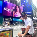 Adam Demos Instagram - Times Square!! Just f*#ckin wow Absolutely rattled and Beyond grateful! I’m a lucky lucky man!!! @sexlife @netflix #rattled Times Square, New York City