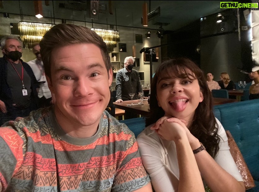 Adam Devine Instagram - Bumper in Berlin is streaming on @peacocktv now! Check out me and my tv work wife @sarahhyland being song and dance people! #bumperinberlin