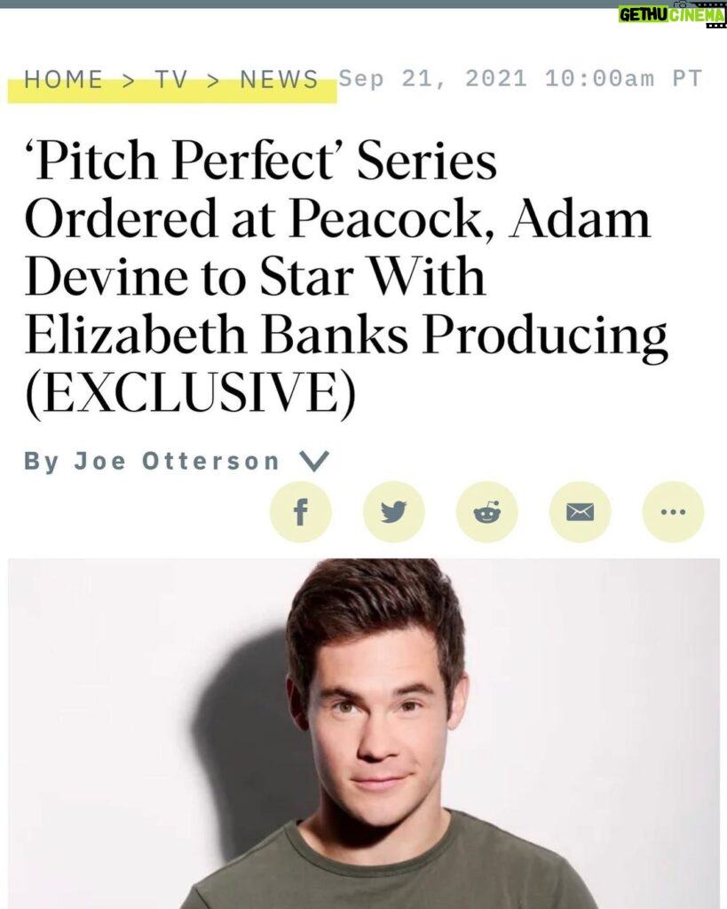 Adam Devine Instagram - BUMPER is BACK! Oh my. I’m a song and dance man once again! So excited to breath life back into my boy Bump. Such a lil manic and I loved playing him! Thanks @elizabethbanks @maxhandelman, @universaltv and @peacocktv for making this all possible AND thank you to the insanely talented @meganamram for steering the ship! Can’t wait!!!