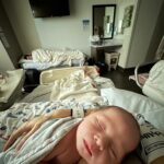 Adam Devine Instagram - They gave me this crappy bed and my son got this incredible boobillow?! The sacrifices have already begun.