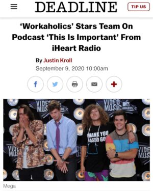 Adam Devine Instagram - THIS IS IMPORTANT. Very excited to hang with the dude crew every week. Come kick it and listen to us talk about everything important. We played F*ck, Marry, Kill with each other... let’s just say I’m lonely and figuratively very sore.