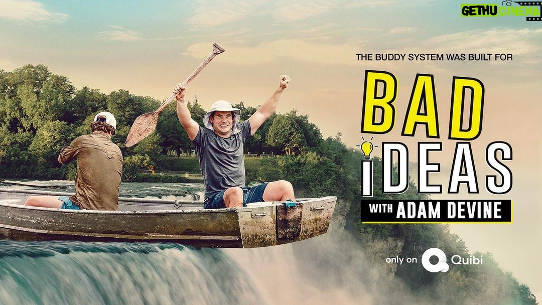 Adam Devine Instagram - Have you ever played Truth or Dare but it’s all dares, and your insane friend makes you do all the craziest dares with him as he travels the globe? Well that’s basically BAD IDEAS! It’s on @quibi now! It’s nuts and so fun. Watch you won’t be disappointed!