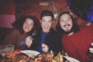 Adam Devine Instagram - Dem bois celebrating @blakeanderson ‘s bday. Miss working with these stunners. Gonna have to cook up something soon... WORKAHOLICS nation rise up!!!! #GameOverMen