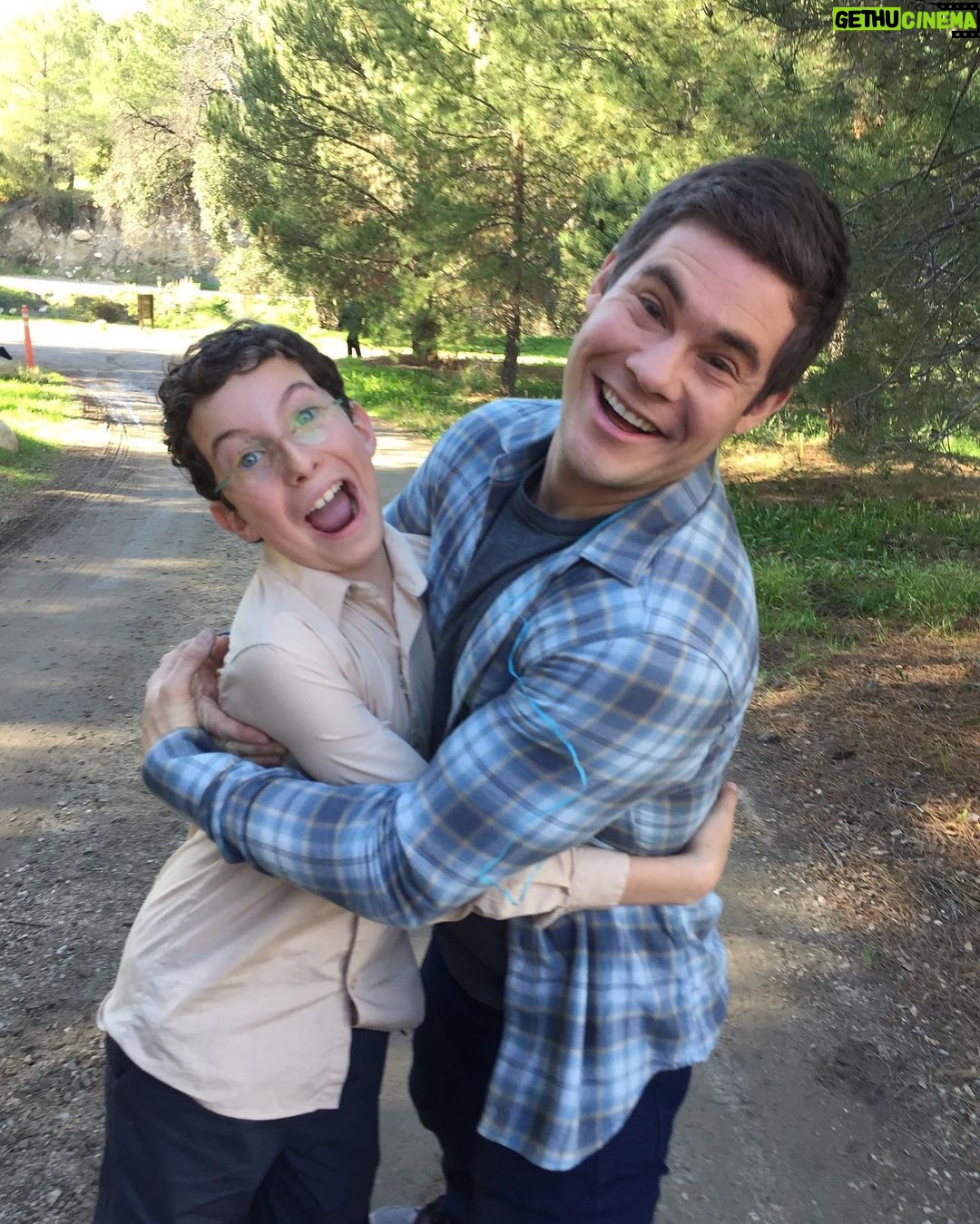 Adam Devine Instagram - Magic Camp premieres this Friday on @disneyplus ! I had a blast shooting this movie. Grab the kiddos and go to camp! I grew up watching KAAAUUUTE Disney movies like this. It was fun to do a movie that my little cousins and my friends little kids can watch and have fun. Gillian Jacobs is so great in this and in everything she does and these KIDS are next level. Check it out!