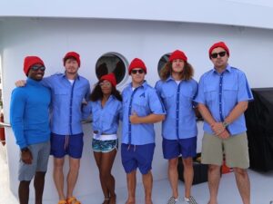 Adam Devine Instagram - Wow! It’s shark week again on @discovery. I absolutely love shark week and this year they let me take @ders808 and @blakeanderson to the Bahamas to unveil one of the largest congregations of Tiger Sharks in the world. Last year my boy @draustingallagher and I tagged a tiger shark in the Bahamas. We tracked it all year, it all the way to Canada and back to within 100 yards of where we tagged it! It’s truly a shark party!