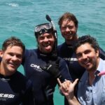 Adam Devine Instagram - Wow! It’s shark week again on @discovery. I absolutely love shark week and this year they let me take @ders808 and @blakeanderson to the Bahamas to unveil one of the largest congregations of Tiger Sharks in the world. Last year my boy @draustingallagher and I tagged a tiger shark in the Bahamas. We tracked it all year, it all the way to Canada and back to within 100 yards of where we tagged it! It’s truly a shark party!