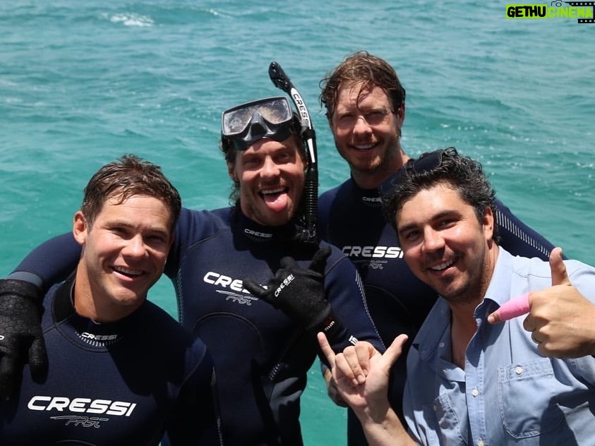 Adam Devine Instagram - Wow! It’s shark week again on @discovery. I absolutely love shark week and this year they let me take @ders808 and @blakeanderson to the Bahamas to unveil one of the largest congregations of Tiger Sharks in the world. Last year my boy @draustingallagher and I tagged a tiger shark in the Bahamas. We tracked it all year, it all the way to Canada and back to within 100 yards of where we tagged it! It’s truly a shark party!