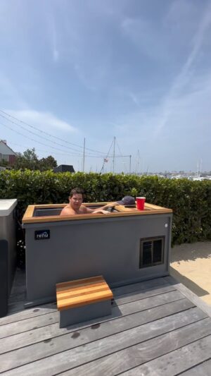 Adam Devine Instagram - Are you not INFLUENCED?!? A lil peak behind the fitness influencer curtain. I just got this @renutherapy cold plunge. I honestly love it and I think it’s going to help me reach my ultimate goal of being so incredibly fit that I’m no longer allowed to do comedy because I’m so hawt. 🔥