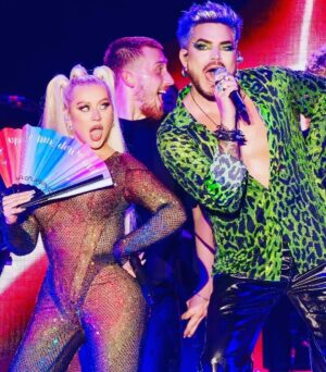Adam Lambert Instagram - Surreal experience sharing the stage w @xtina for her NY Pride concert.