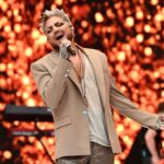 Adam Lambert Instagram - Had a ball singin for 80,000 at Wembley Stadium for #summertimeball! Thank you @capitalofficial for having me! Loved running into the one and only @kylieminogue #padam !!! 📷: Global/Shutterstock London, United Kingdom