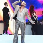 Adam Lambert Instagram - Had a ball singin for 80,000 at Wembley Stadium for #summertimeball! Thank you @capitalofficial for having me! Loved running into the one and only @kylieminogue #padam !!! 📷: Global/Shutterstock London, United Kingdom