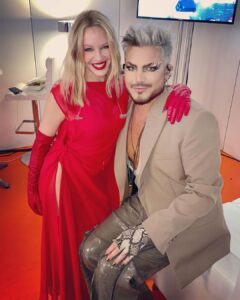 Adam Lambert Instagram - Had a ball singin for 80,000 at Wembley Stadium for #summertimeball! Thank you @capitalofficial for having me! Loved running into the one and only @kylieminogue #padam !!! 📷: Global/Shutterstock London, United Kingdom