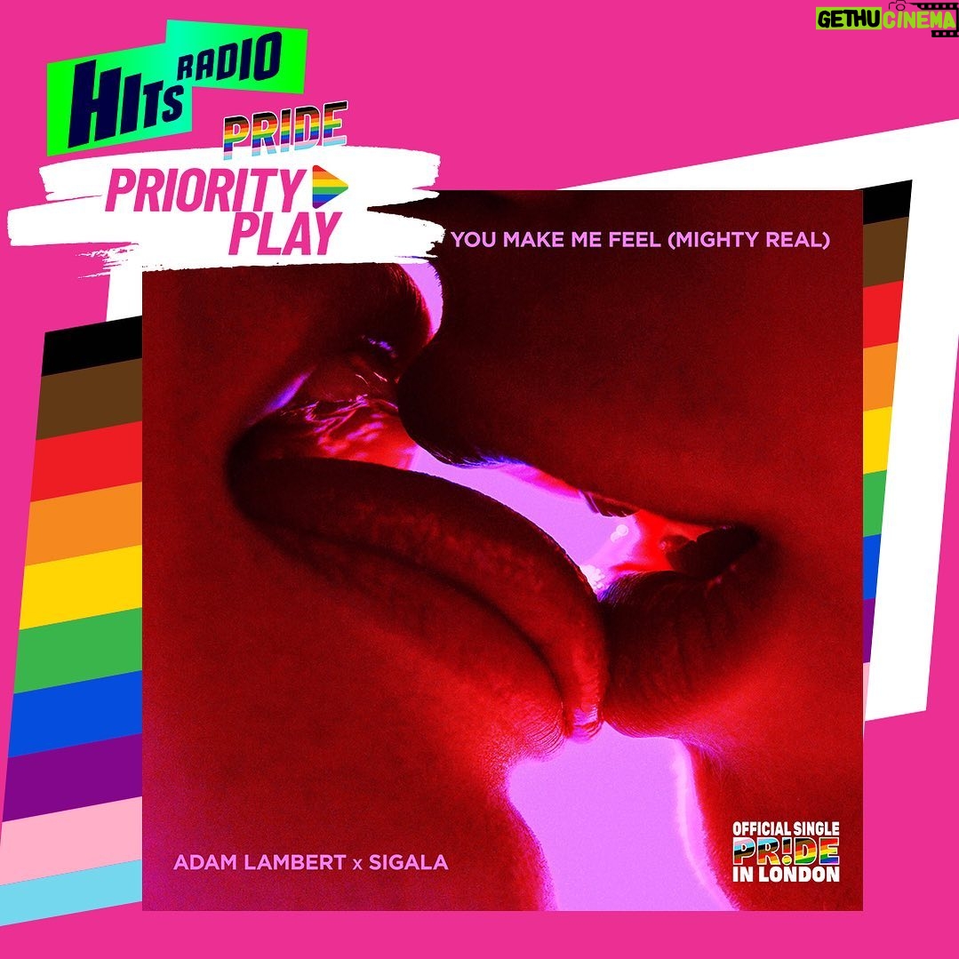 Adam Lambert Instagram - Thank you for making You Make Me Feel (Mighty Real) your Pride Priority Play this week, @hitsradiouk Pride! #PrideInLondon 🌈